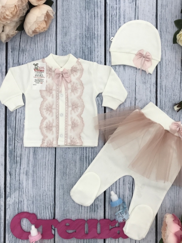 Купить оптом 217. Комплект 3 предмета, хлопок 100% интерлок, пудра в Уссурийске