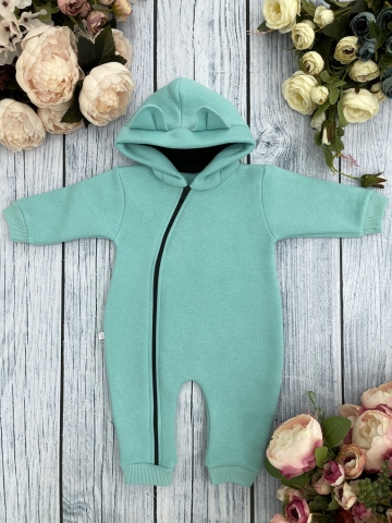 Купить оптом 308-Б. Комбинезон с капюшоном, хлопок 65%, 35% ПЭ, 3-х нитка с начесом + интерлок 62,68,74,80 в Уссурийске